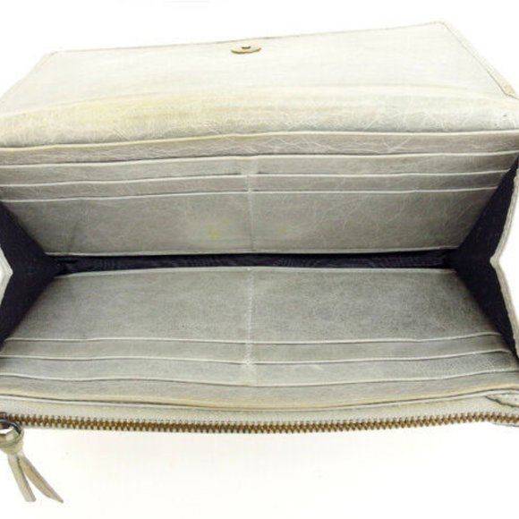 Balenciaga Wallet Purse Long Wallet Grey Woman Authentic Used Y3365 - Picture 5 of 6